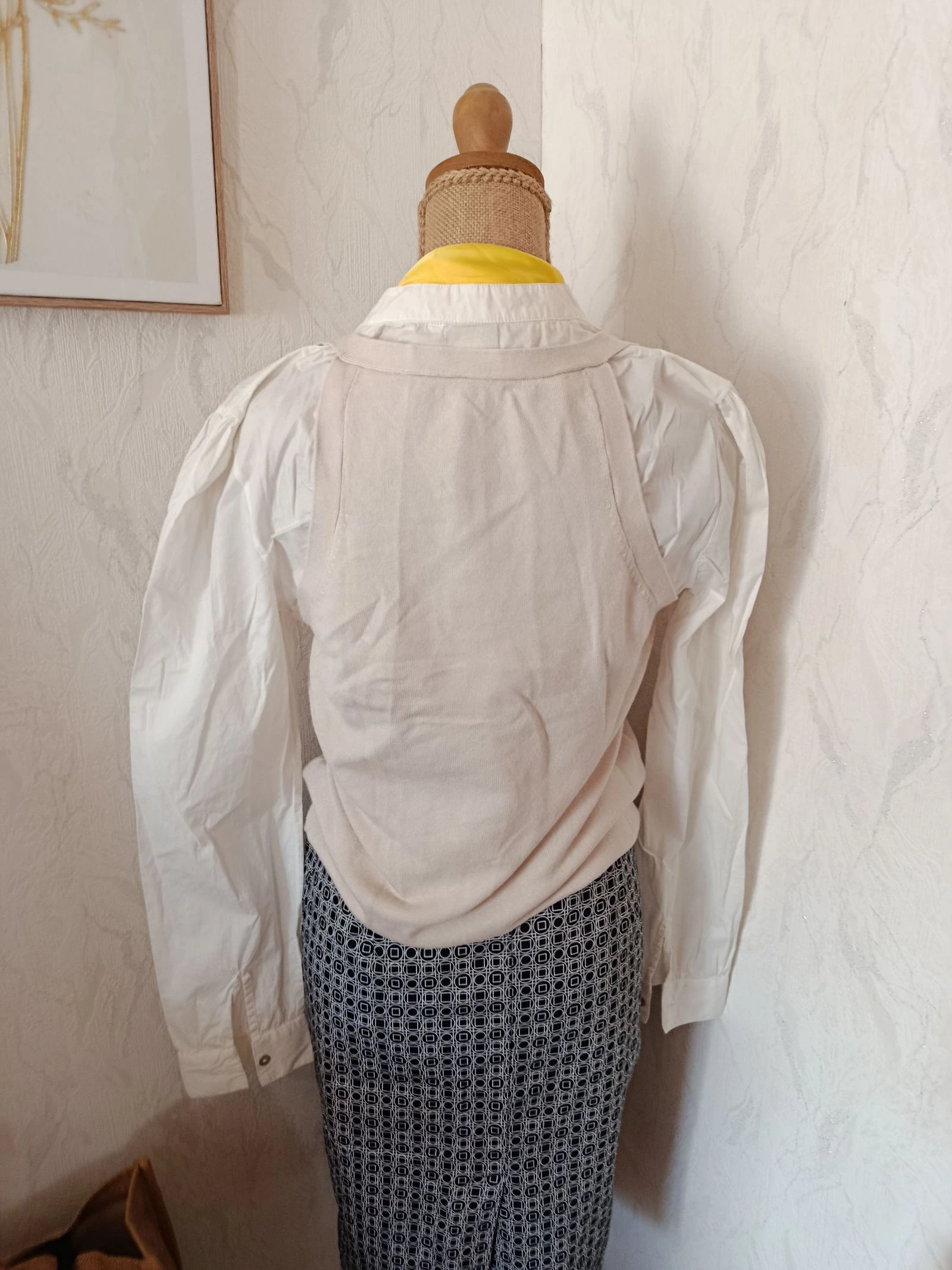Blusa com blusa de malha embutida – photo 7